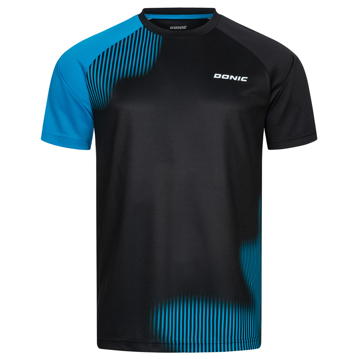 Donic T-Shirt PEAK KIDS black-cyan blue