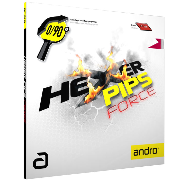 andro Rubber Hexer Pips Force