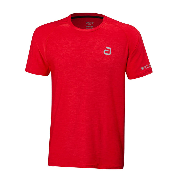 andro Shirt Melange Alpha chili rot