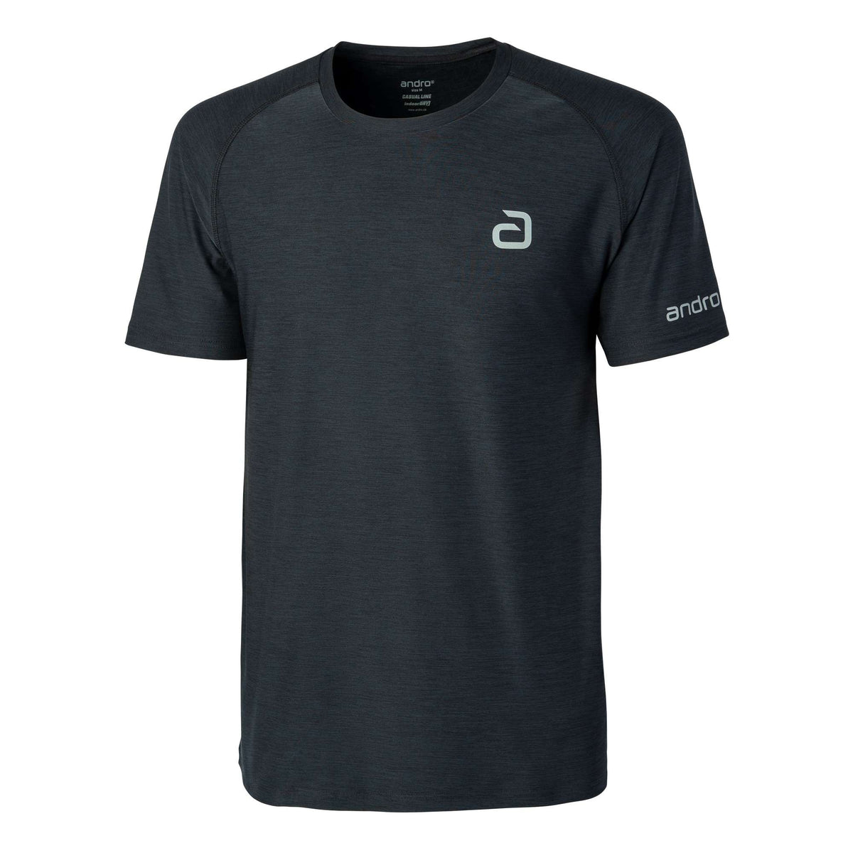 andro Shirt Melange Alpha schwarz