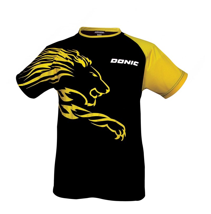 Donic T-Shirt LION schwarz-gelb