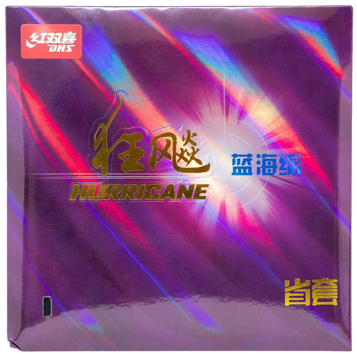 DHS Belag Hurricane 3 Provincial blue sponge 39°, schwarz 2.15mm