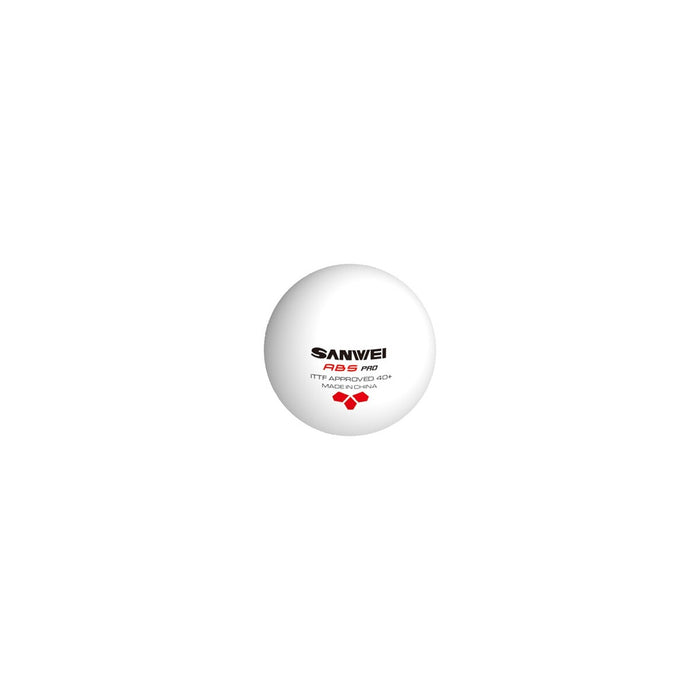 Sanwei Tischtennis-Bälle ABS 40+ Pro*** Ball weiss 6er Packung