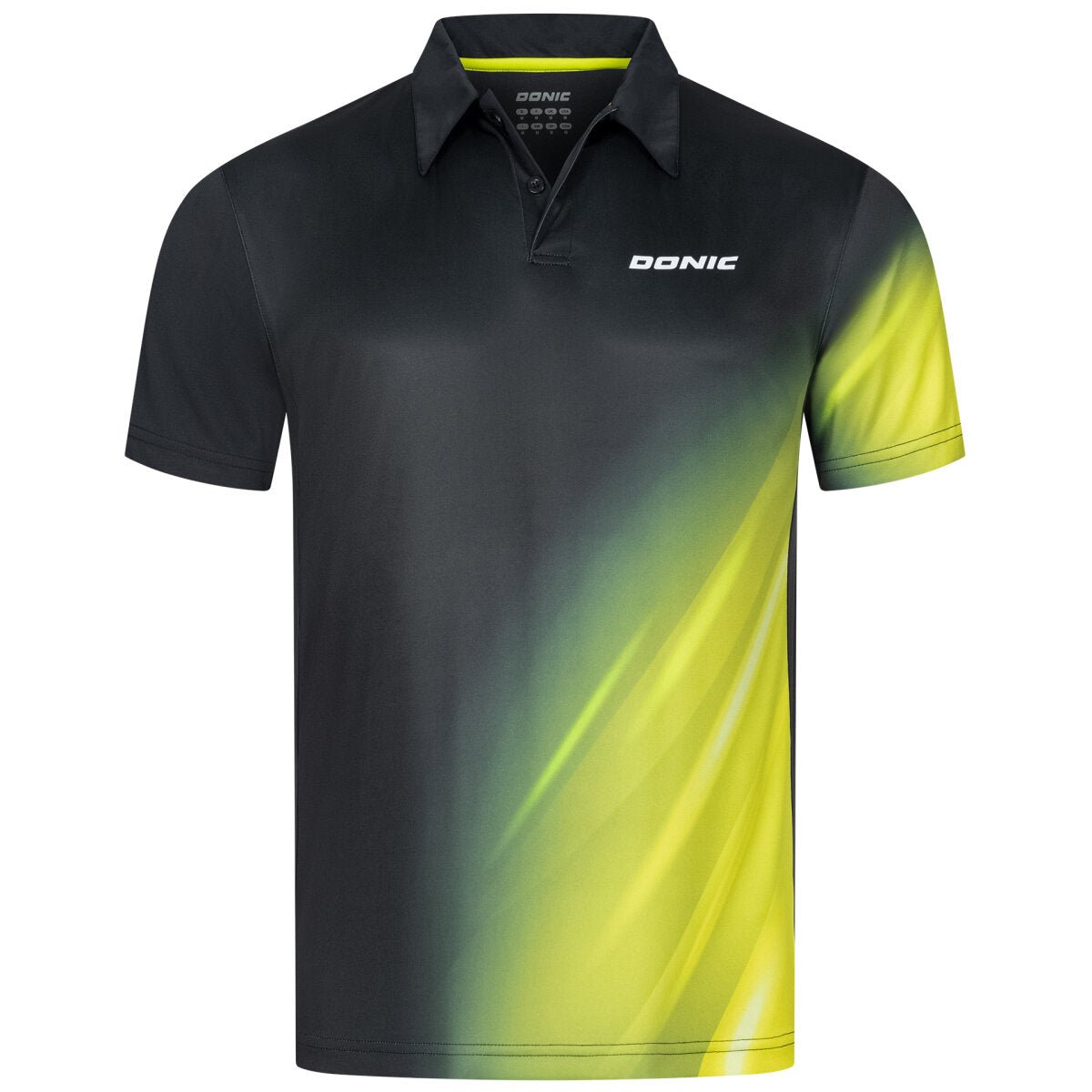 Donic Polo-Shirt FLAME schwarz/gelb