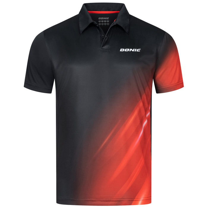Donic Polo-Shirt Kids FLAME schwarz/rot