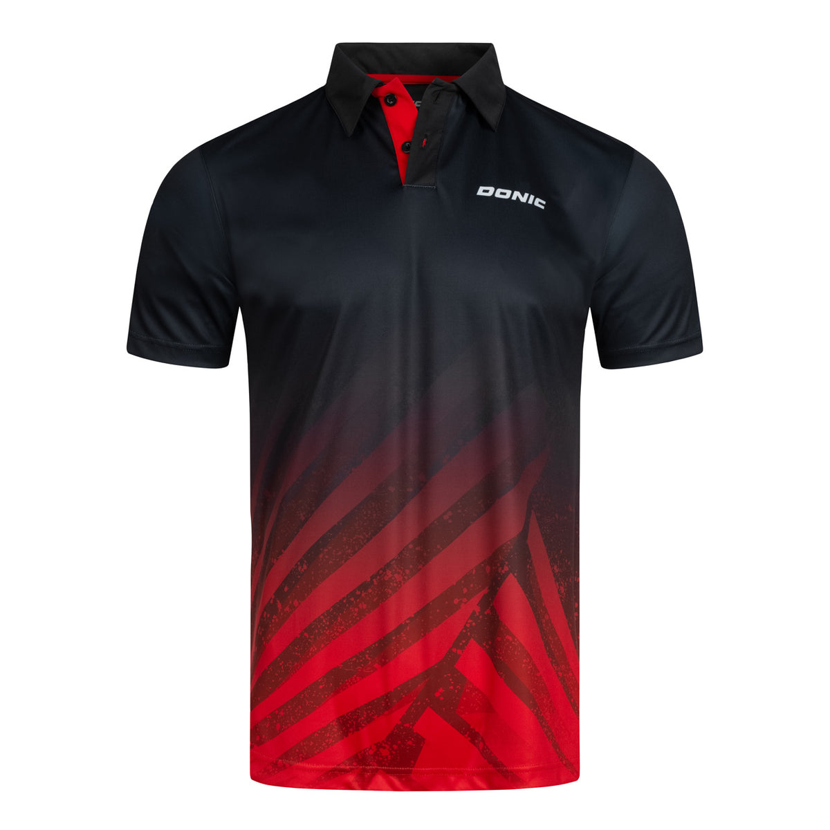 Donic Polo-Shirt FLOW schwarz-rot