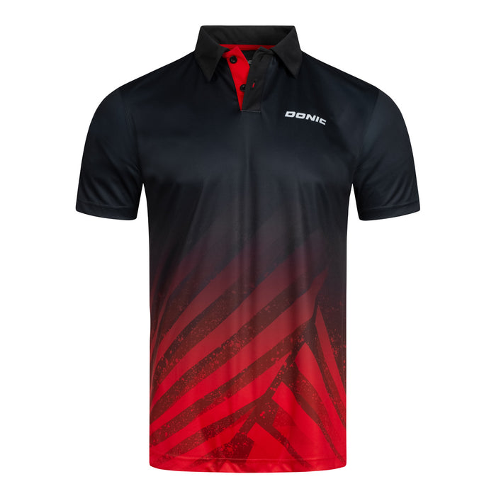 Donic Polo-Shirt FLOW schwarz-rot