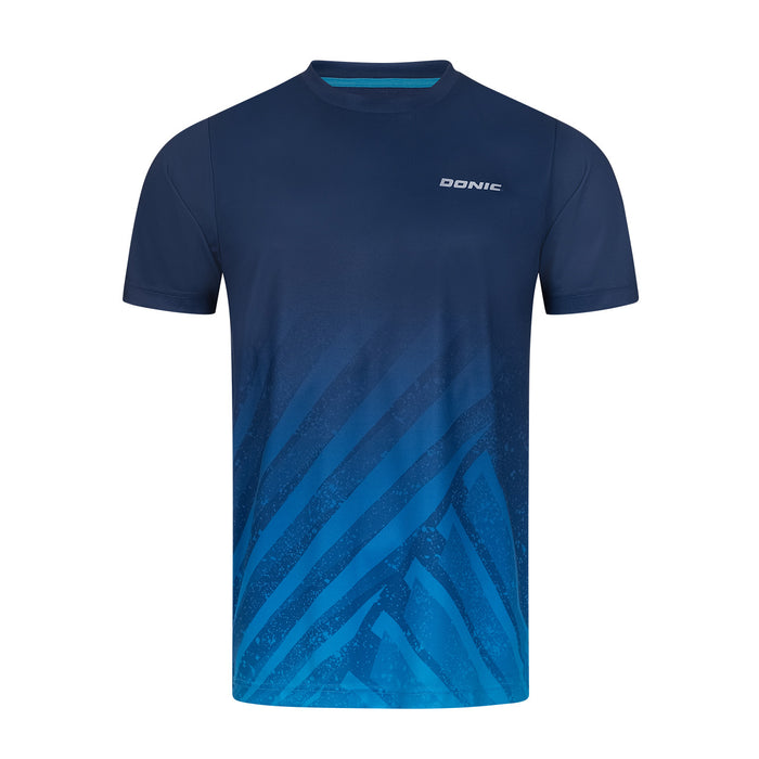 Donic T-Shirt ARGON Navy-Cyan Blue